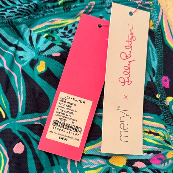 Lilly Pulitzer Maryana Skort In Low Tide Navy Catty Personality (M) - Picture 2 of 6